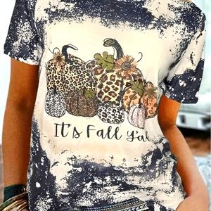 Halloween Pumpkin Print Crew Neck T-Shirt